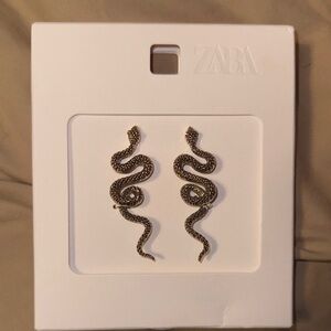 Zara Gold Snake Earrings